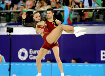 Avropa Oyunlarında aerobika gimnastikası üzrə qarışıq cütlüklərin təsnifat yarışları. Bakı, Azərbaycan, 17 iyun 2015 